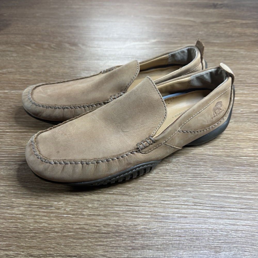 H.S. Trask Cobbler Loafers Men's Size 10M Tan Nubuck Driving Moc Slip On